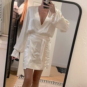 NWT Ivory satin dress